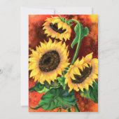 Happy Valentine's Day Card - Three Sunflowers (Rückseite)