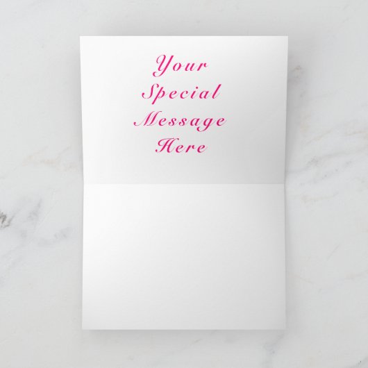 Happy Valentine's Day Card Welpe mit Rose Liebe Karte (Innenseite)