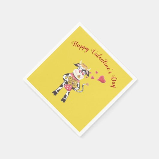 Happy Valentine's Day Cartoon Servietten (Ecke)