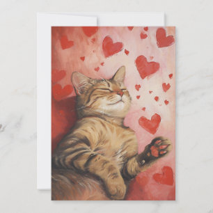 Happy Valentines Day Cat Feiertagskarte