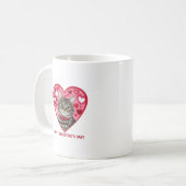 Happy Valentine's Day Cat Kaffeetasse (Vorderseite Links)