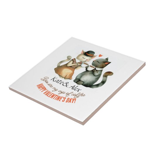 Happy Valentine's Day Cats Fliese (Seite)