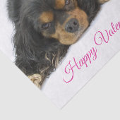 Happy Valentine's Day Cavalier King Charles Seidenpapier (Ausschnitt)