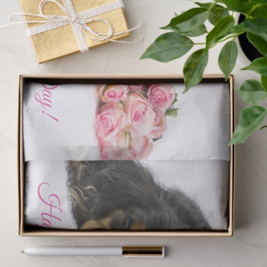 Happy Valentine's Day Cavalier King Charles Seidenpapier (Geschenk)