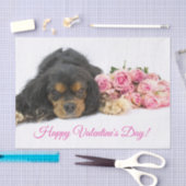 Happy Valentine's Day Cavalier King Charles Seidenpapier (Handwerk)