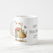 Happy Valentine's Day Charming Geese Kaffeetasse (Vorderseite Links)