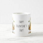 Happy Valentine's Day Charming Geese Kaffeetasse (Mittel)