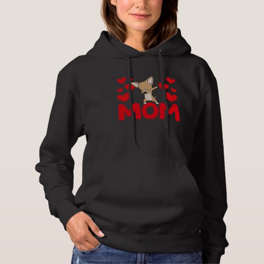 Happy Valentine's Day Chihuahua Mom Mothers Day Va Hoodie (Vorderseite)