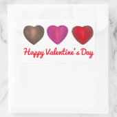 Happy Valentine's Day Chocolate Hearts Sticker (Tasche)
