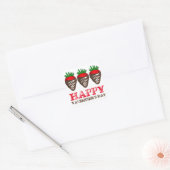 Happy Valentine's Day Chocolate Strawberry Sticker (Umschlag)