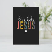 Happy Valentine's Day Christlich Leopard Liebe wie Einladung (Stehend Vorderseite)