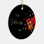 Happy Valentine's Day Circle Keramik Ornament (Rechts)