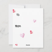 Happy Valentine's Day Class Valentines Feiertagskarte (Rückseite)