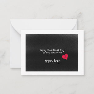Happy Valentines Day Classmate Cool Niedlich Schwa Mitteilungskarte