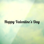 Happy Valentine's Day Cling Fensteraufkleber (Blatt 3)