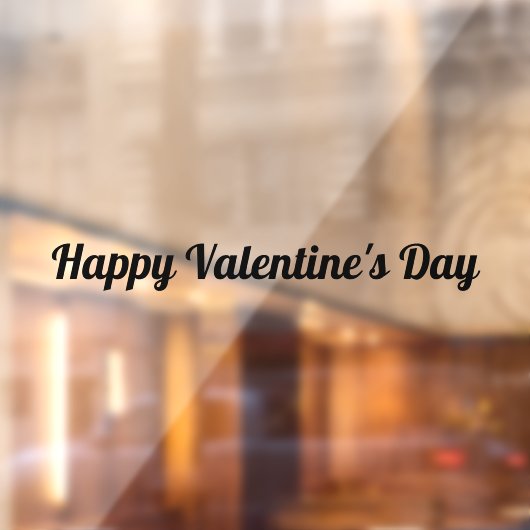 Happy Valentine's Day Cling Fensteraufkleber (Blatt 2)