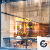 Happy Valentine's Day Cling Fensteraufkleber (Café-Fenster)
