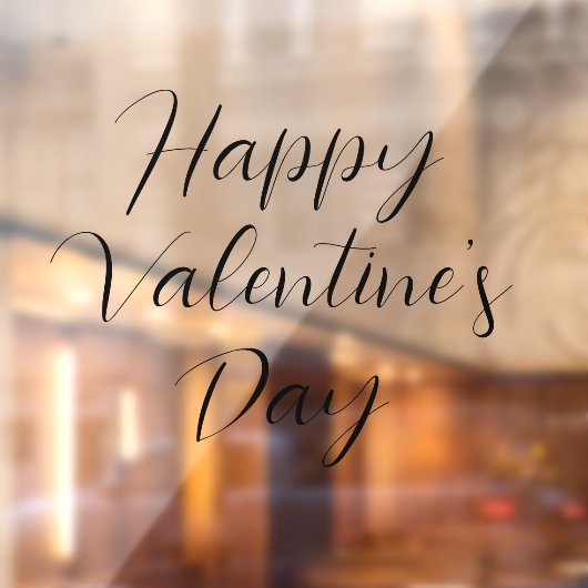 Happy Valentine's Day Cling Fensteraufkleber (Blatt 2)