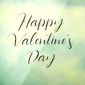 Happy Valentine's Day Cling Fensteraufkleber (Blatt 3)