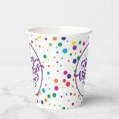 Happy Valentine's Day Colorful Confetti Pappbecher (Links)