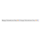Happy Valentines Day Colorful Hearts Liebe Kinder Ripsband (Vorderseite)