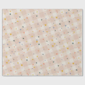 Happy Valentines Day Confetti Herz Kariert Geschenkpapier (Flach)