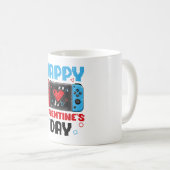 Happy Valentines Day Controller Video Game Heart B Kaffeetasse (VorderseiteRechts)