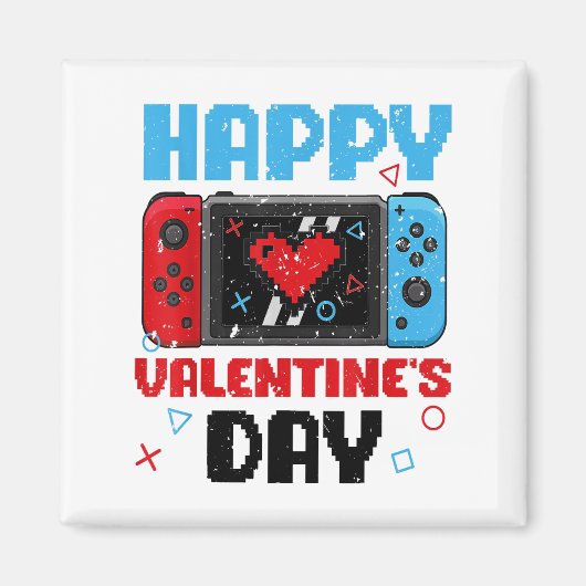 Happy Valentines Day Controller Video Game Heart B Magnet (Vorne)