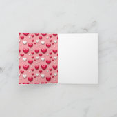 Happy Valentine's Day Coquette Bow Herzmuster Feiertagskarte (Innenseite)