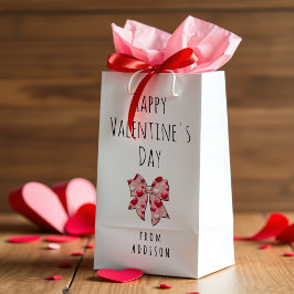 Happy Valentine's Day Coquette Bow Herzmuster Kleine Geschenktüte