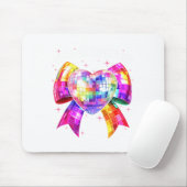 Happy Valentine's Day Coquette Disco Ball Heart Gi Mousepad (Mit Mouse)