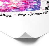 Happy Valentine's Day Coquette Nk Disco Ball Heart Poster (Ecke)