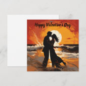 Happy Valentine's Day Couple Feiertagskarte (Vorne/Hinten)