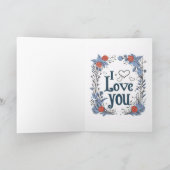 Happy Valentine's Day Couple Feiertagskarte (Innenseite)