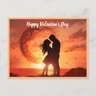 Happy Valentine's Day Couple Feiertagspostkarte