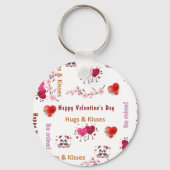 Happy Valentine's Day Couple HeartsCute Key Chain Schlüsselanhänger (Vorderseite)