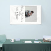 Happy Valentine's day couple photo modern simple t Banner (Messeveranstaltung)