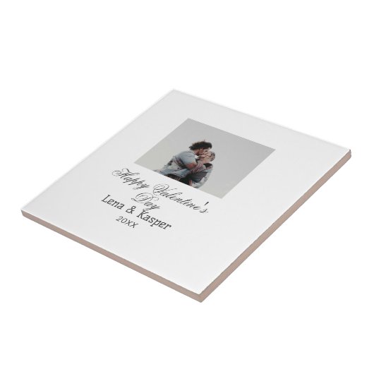Happy Valentine's day couple photo modern simple t Fliese (Seite)