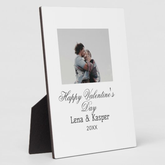 Happy Valentine's day couple photo modern simple t Fotoplatte (Seite)