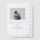 Happy Valentine's day couple photo modern simple t Pergament Einladungen (Versetzt (Einladung))