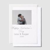 Happy Valentine's day couple photo modern simple t Pergament Einladungen (Versetzt)