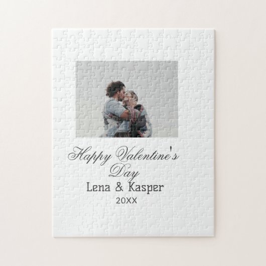 Happy Valentine's day couple photo modern simple t Puzzle (Vertikal)