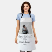 Happy Valentine's day couple photo modern simple t Schürze (Getragen)