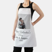 Happy Valentine's day couple photo modern simple t Schürze (InSitu)
