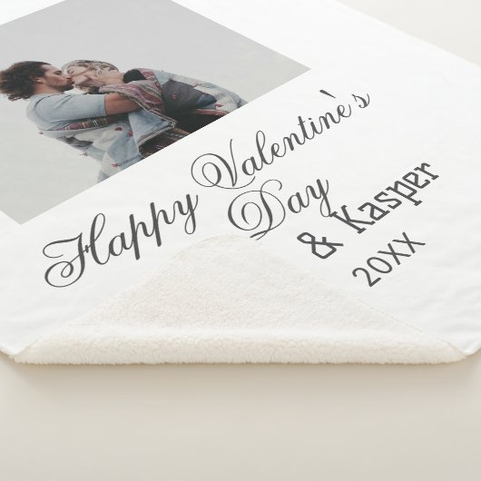 Happy Valentine's day couple photo modern simple t Sherpadecke (3/4)