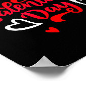 Happy Valentine's Day Couples Date Valentine Love Poster (Ecke)