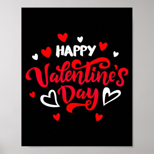 Happy Valentine's Day Couples Date Valentine Love Poster (Vorne)