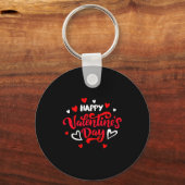Happy Valentine's Day Couples Date Valentine Love Schlüsselanhänger (Vorderseite)