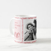 Happy Valentine's Day Couple's Photo XOXO Kaffeetasse (Vorderseite Links)