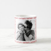 Happy Valentine's Day Couple's Photo XOXO Kaffeetasse (Mittel)